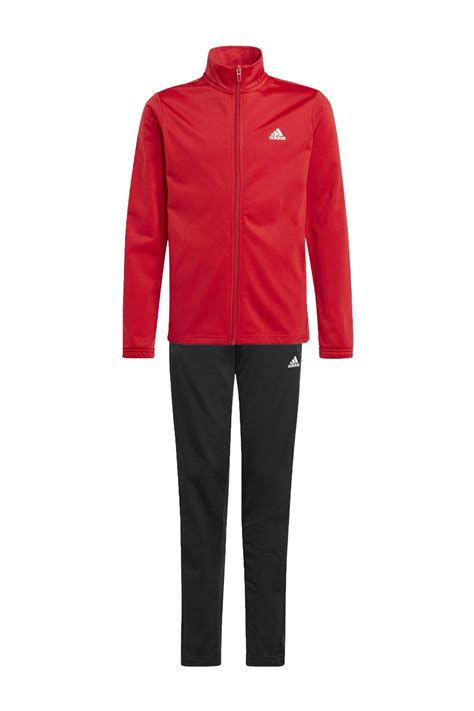 adidas Sportswear trainingspak rood/zwart 